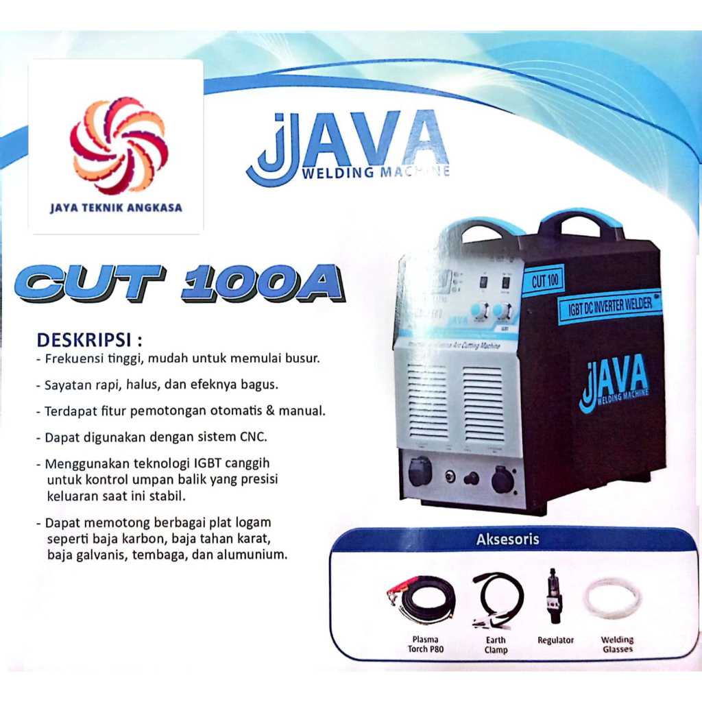 MESIN LAS CUT 100A JAVA WELDING PERLENGKAPAN LAS