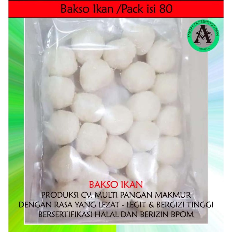 

Bakso Ikan frozen Isi 80 multi pangan makmur