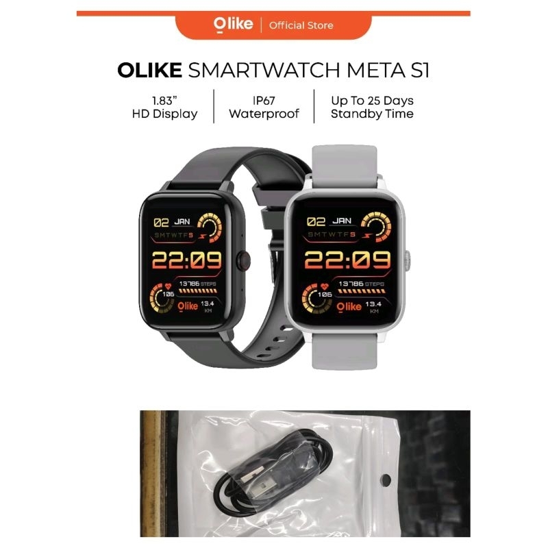 Olike Meta S1 Smart Watch Kabel Charger Smartwatch Olike Meta S1 Magnetic 2 Pin