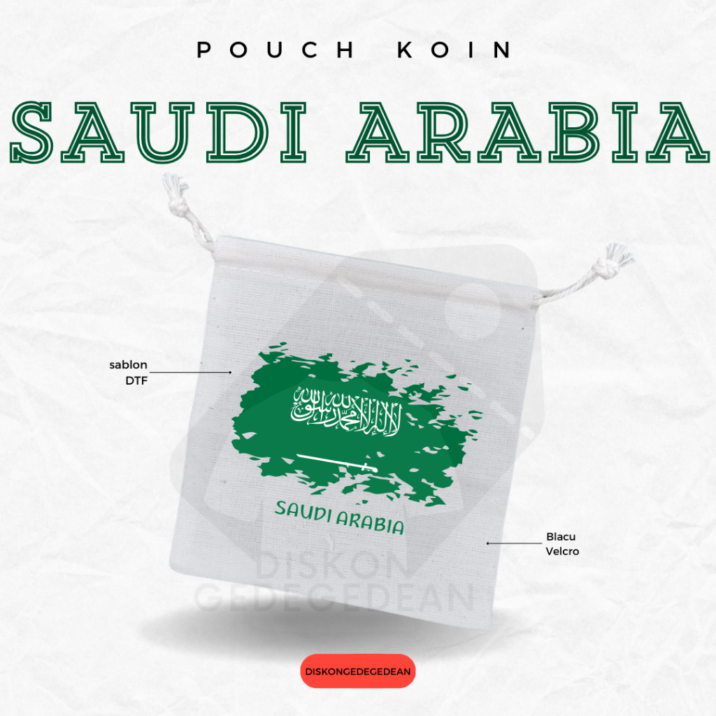 Diskongedegedean Pouch Dompet Koin Souvenir Saudi Arabia Dompet Koin Oleh Oleh Arab Bahan Blacu