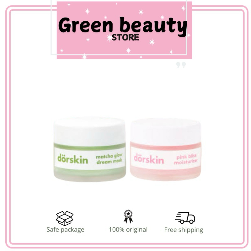 DORSKIN MOISTURIZER | DORSKIN PINK BLISS MOISTURIZER | DORSKIN MATCHA GLOW DREAM MASK