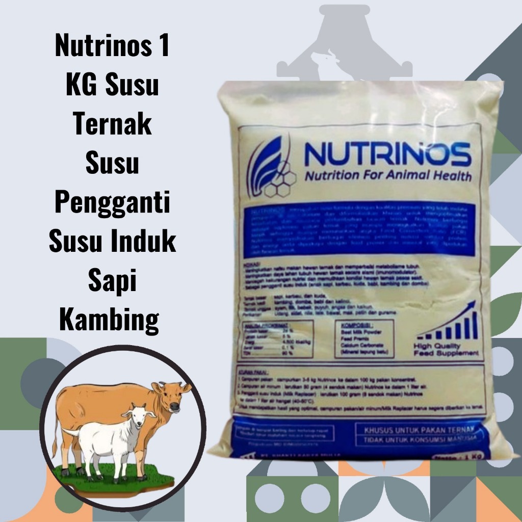Susu Nutrinos Susu Pengganti Indukan Hewan Ternak Cempe Pedet Kuda 1Kg