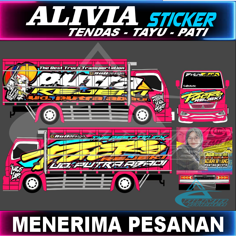 [TERBARU]Stiker Full Body Truk Canter-Stike Decal Printing-Stiker Putra Rezeki-Stiker Bebas Request