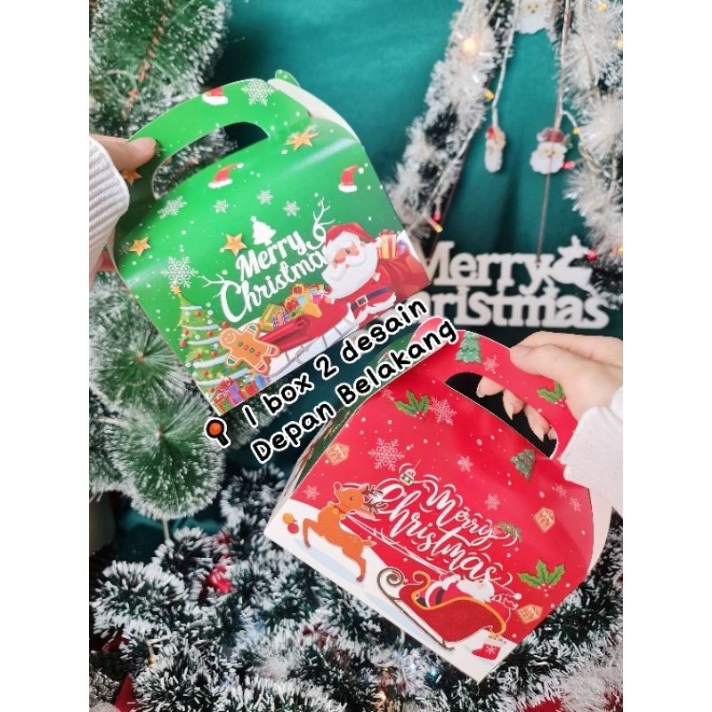 

15x9x9cm Christmas Box. Box Natal. Kotak Natal. Dus Natal. Gable Box. Christmas Hampers Box