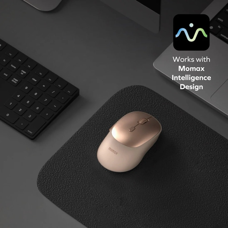 Momax Mouse AI-Powered Rechargeable Wireless Mouse Sandstone Color