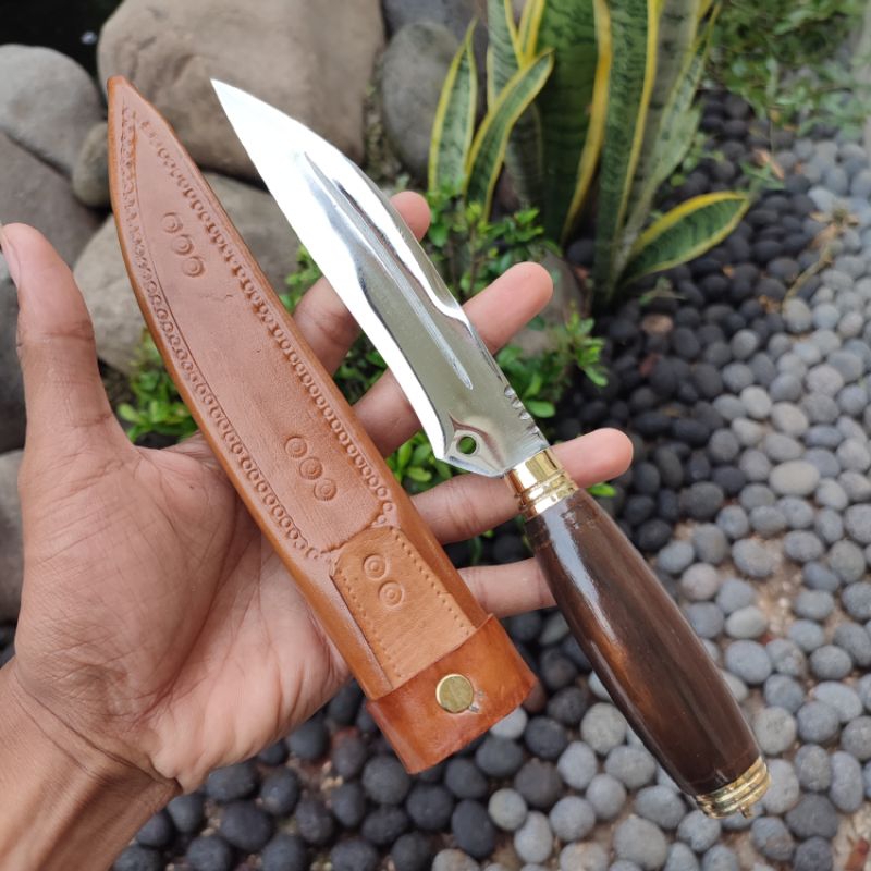 pisau model daun bambu 15 cm baja per