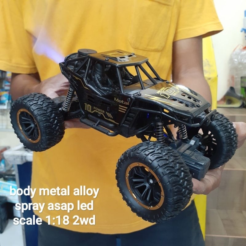 NEW Bintang RC mainan mobil remote control RC off-road metal spray asap led// mainan mobil remote