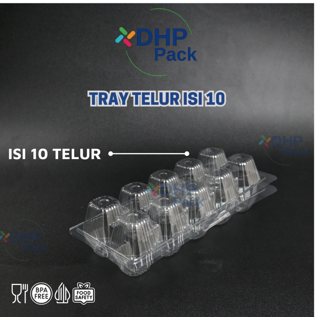Mika Tray Telur 10 Lubang isi 50 psc Kuat , murah , isi banyak bahan FOOD GRADE