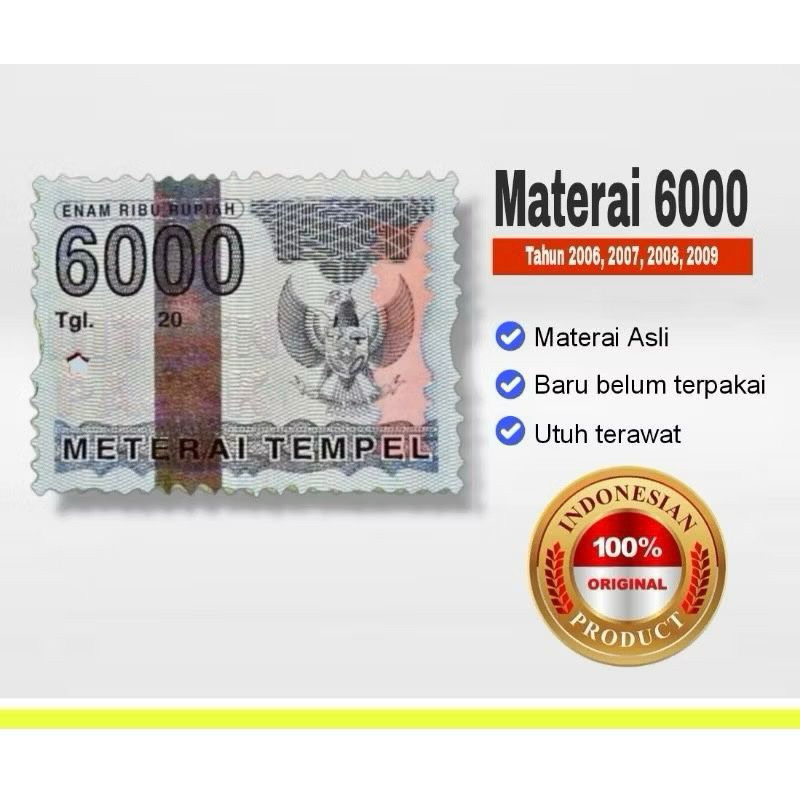 

Meterai 6000 Asli Tahun 2005-2010