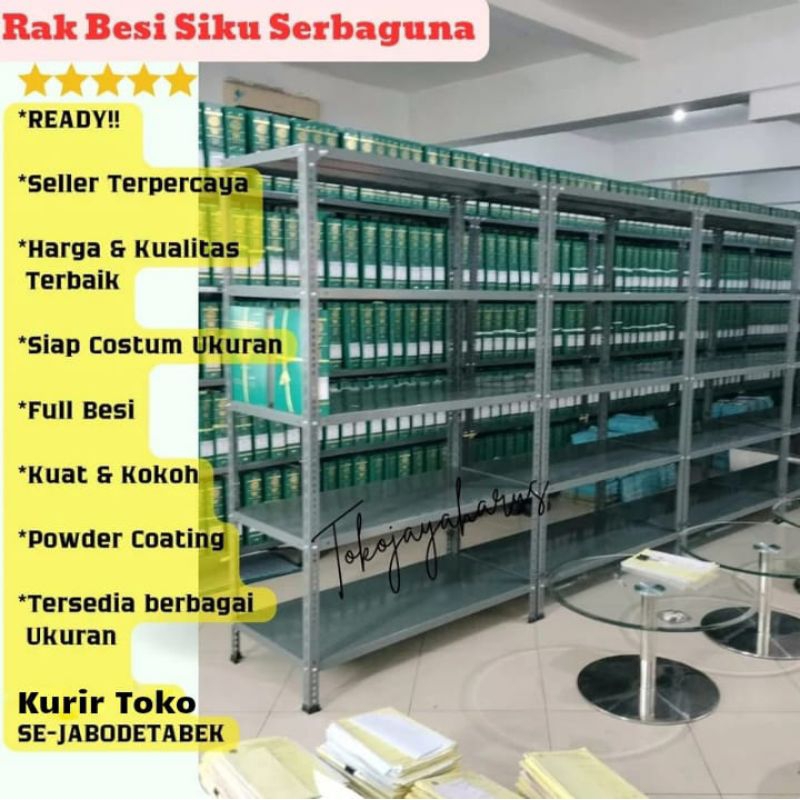 Rak besi gudang 6 susun 200x40x250 cm