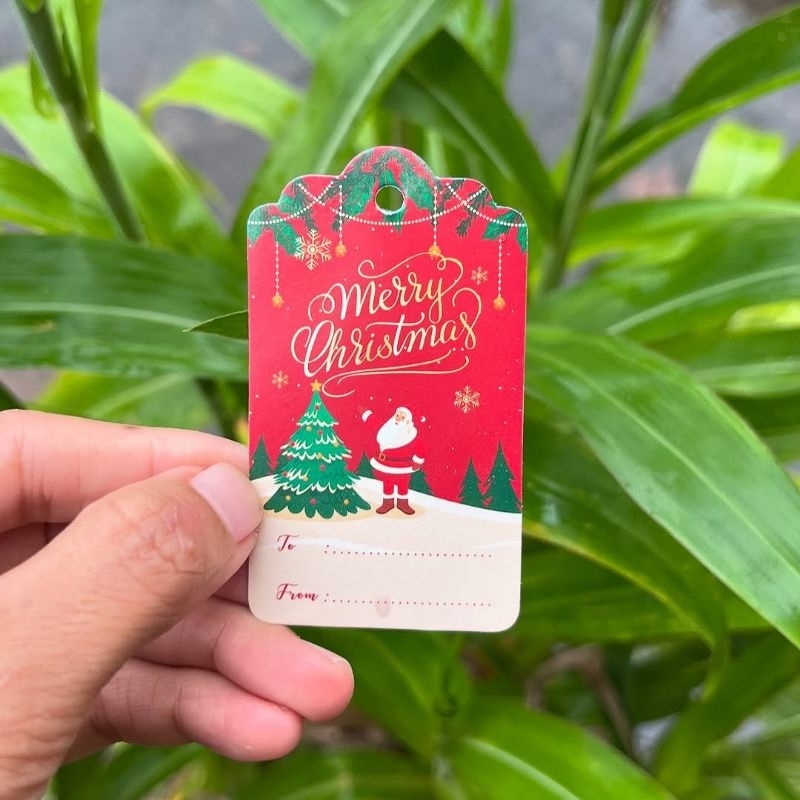 

Hang Tag Merry Christmas Uk 4x7cm Dpt Tali Plastik