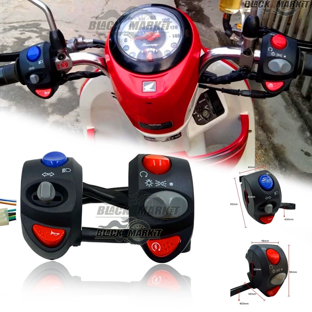 Saklar Holder Sccopy Matic Beat Street Doraemon Thailook New Motor Mio