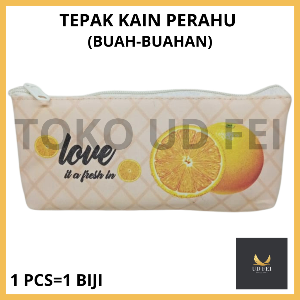 

(1 PCS= 1BIJI KDOE BUAH-BUAHAN) Tepak Kain Perahu / Tepak Kain Perahu Buah/ Tepak Kain Motif Aesthetic/ Tempat pensil