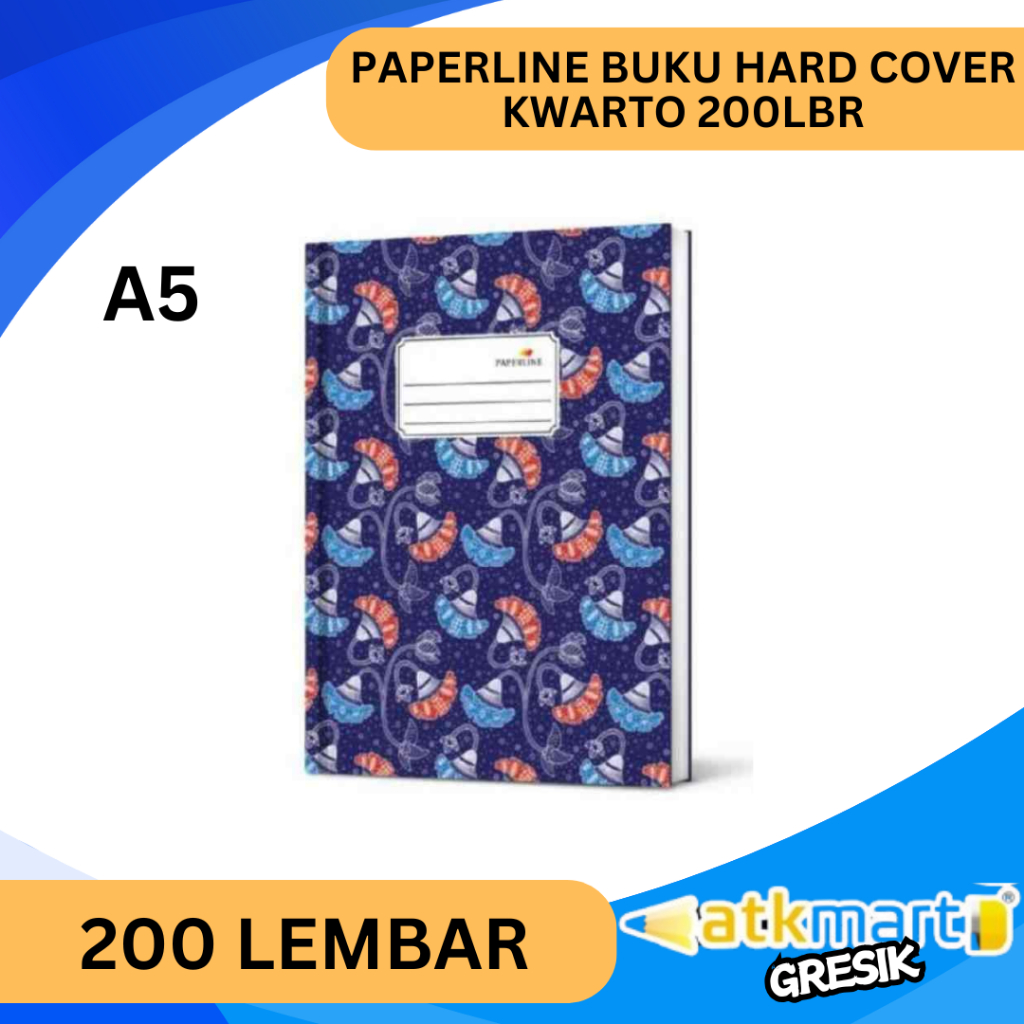 

PAPERLINE BUKU HARD COVER KWARTO QWARTO 200 LEMBAR / BUKU PEMBUKUAN UK A5