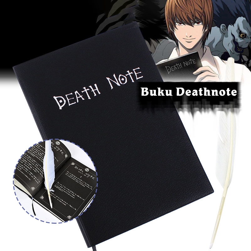 Buku Death Note / Buku Tulis Death Note Bergaris / Buku Catatan Death Note Dengan Pena Bulu Anime