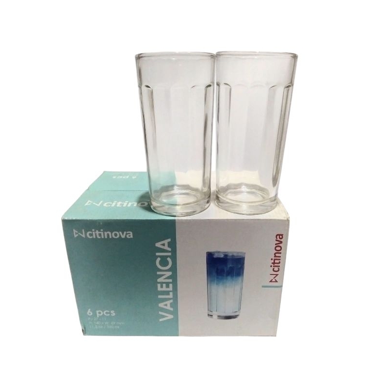 Citinova Gelas Valencia 320ml - Gelas Minum Jus Kaca Tipe Valencia Citinova 320mL - 6 Pcs