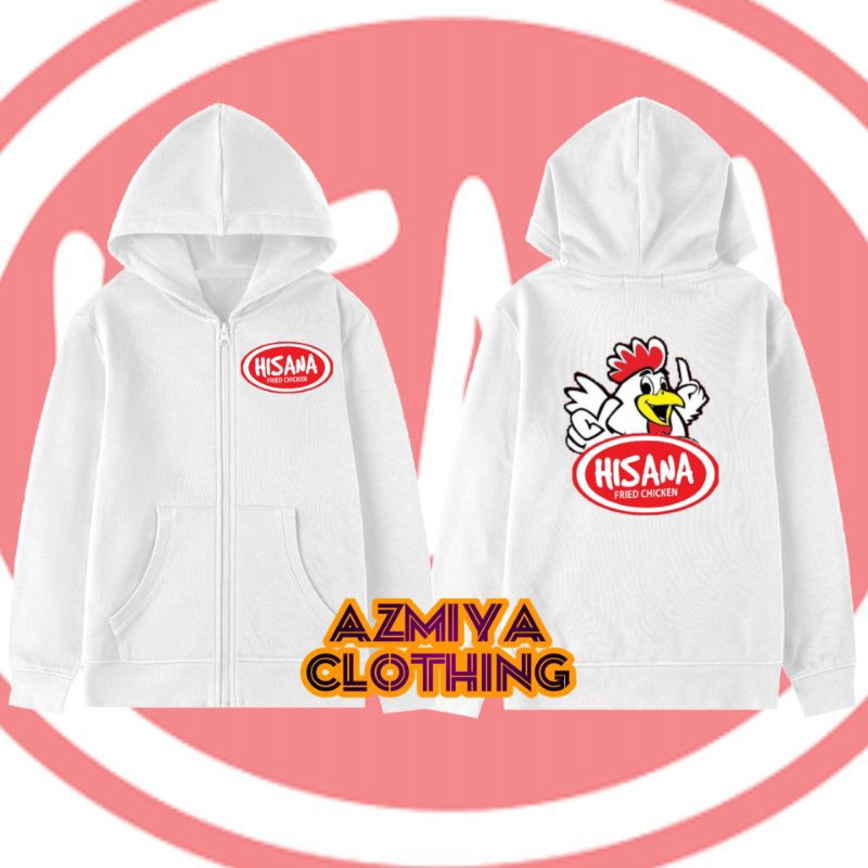 Hoodie zipper resleting anak Hisana fried chicken logo 1