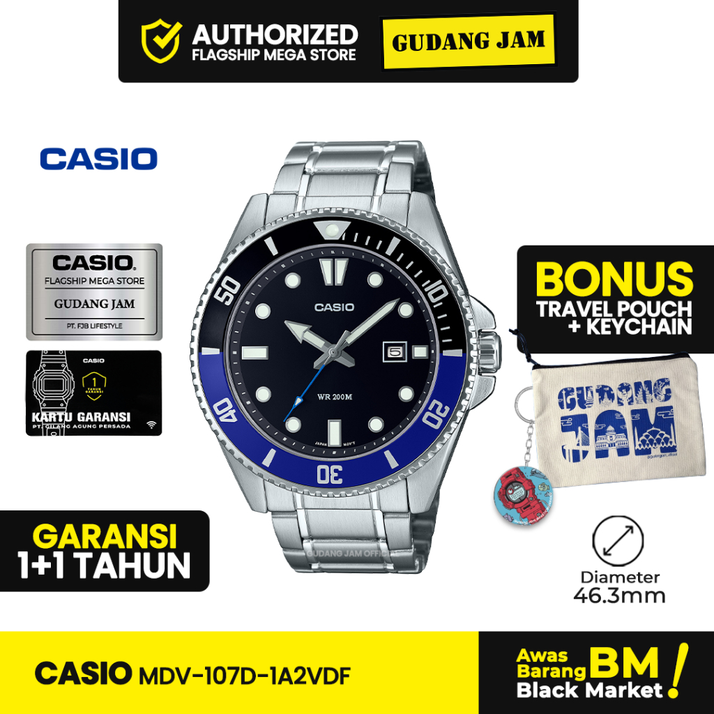 Jam Tangan Casio MDV-107D-1A2VDF MDV-107D MDV-107 MDV107D MDV 107D