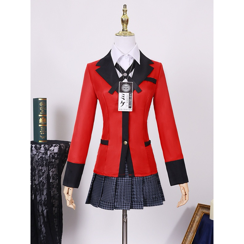 【Rollenz】Ready Kakegurui Jabami Yumeko Cosplay Costume Fullset Blazer Kostum Anime Seifuku Gambler C