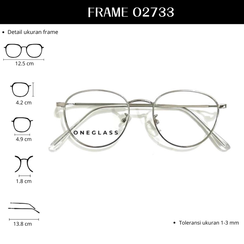 oneglass- Frame Kacamata O2733 Unisex
