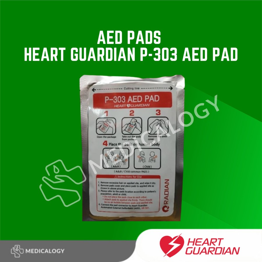 AED PADS HEART GUARDIAN P-303 AED PAD