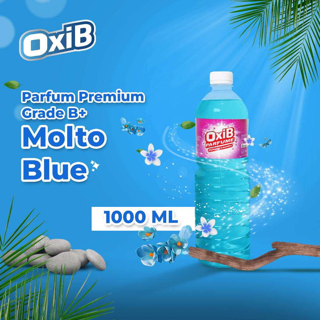 OXIB Parfum laundry MOLTO BLUE pewangi pakaian premium Packing Plastik & Dus