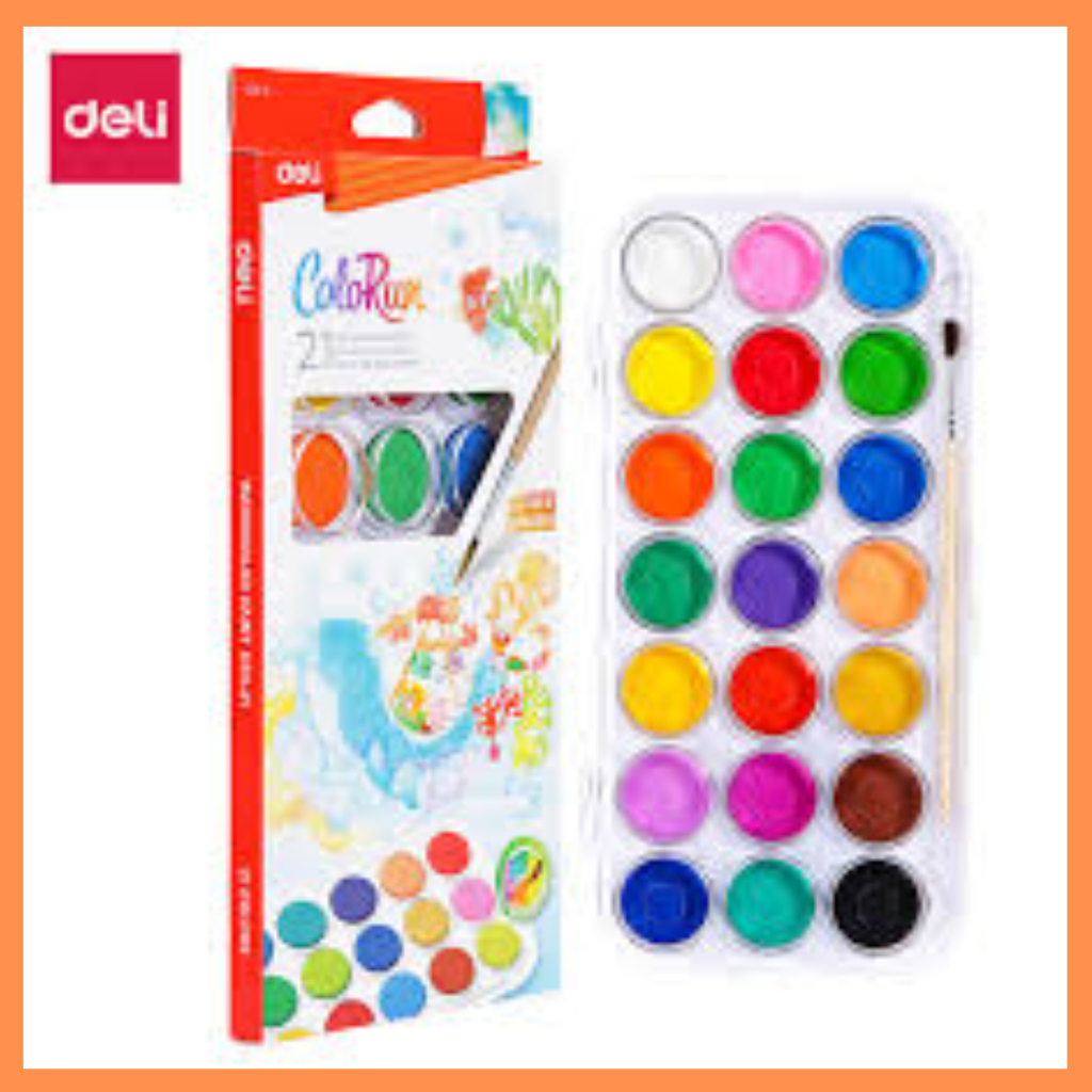 

DELI Watercolor paints 21 warna free brush C20-21
