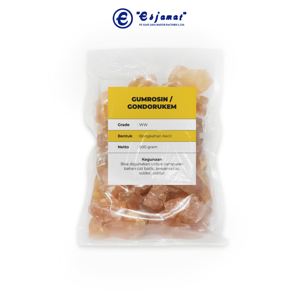 

(500 gr) GUMROSIN / GONDORUKEM / GETAH PINUS / ARPUS Bongkahan Kualitas Terbaik untuk Campuran Bahan Cat, Batik Pewarna / Cat, Solder, Pelitur