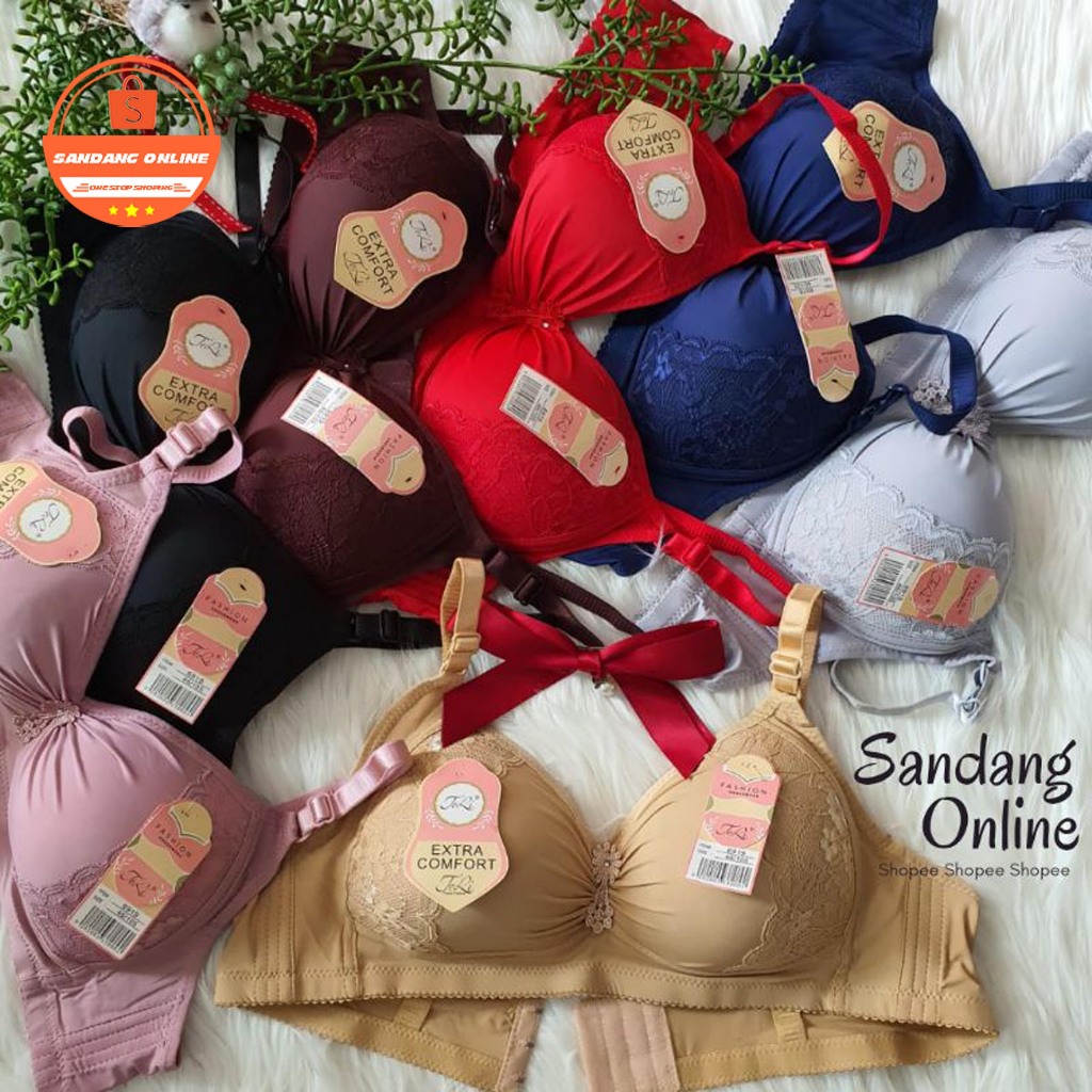 Bra TELI 6919 Bh Busa Cup C Tanpa Kawat Kait 3 Ukuran 38 40 42 44 46