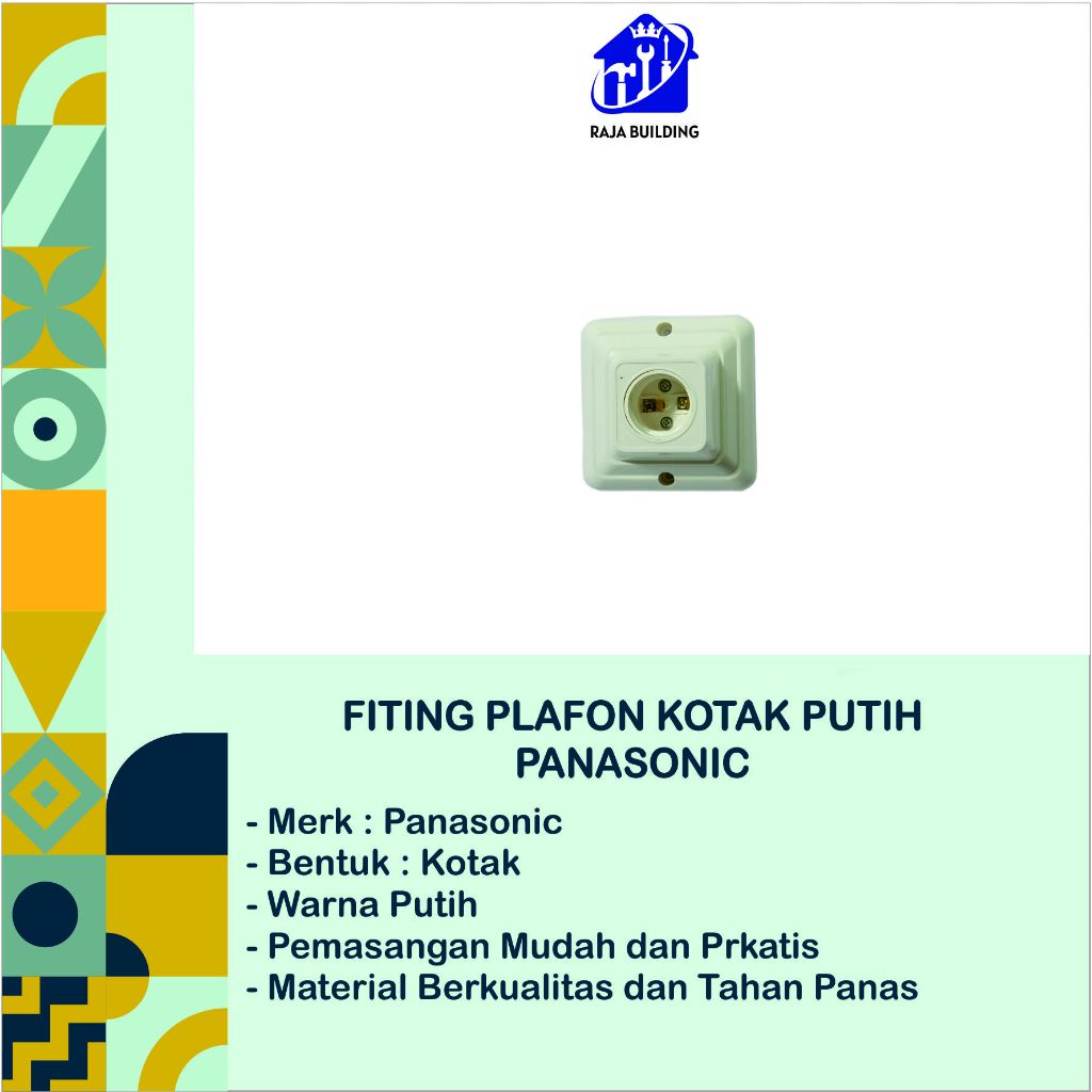 Fiting Plafon Panasonic (Kotak Putih) / Fitting Lampu Plafon
