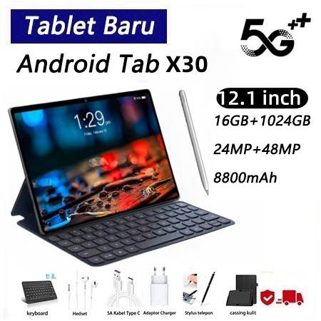 Hancdon Tab X30 (16GB+512GB)12.1inch"IPS Screen Tablet Android 12 8800 mAhDual Sim Card advanTablet 