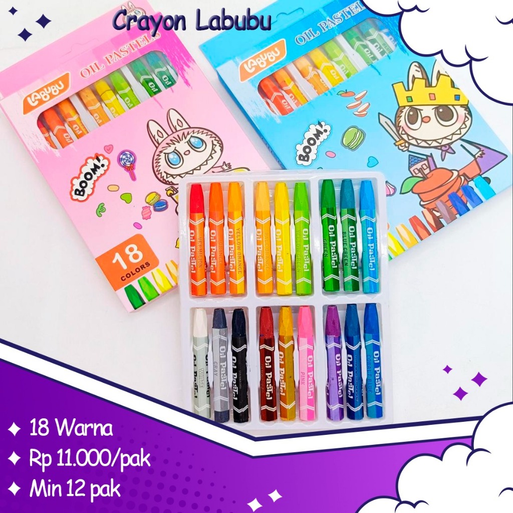 

CRAYON LABUBU,OIL PASTEL LABUBU,KRAYON