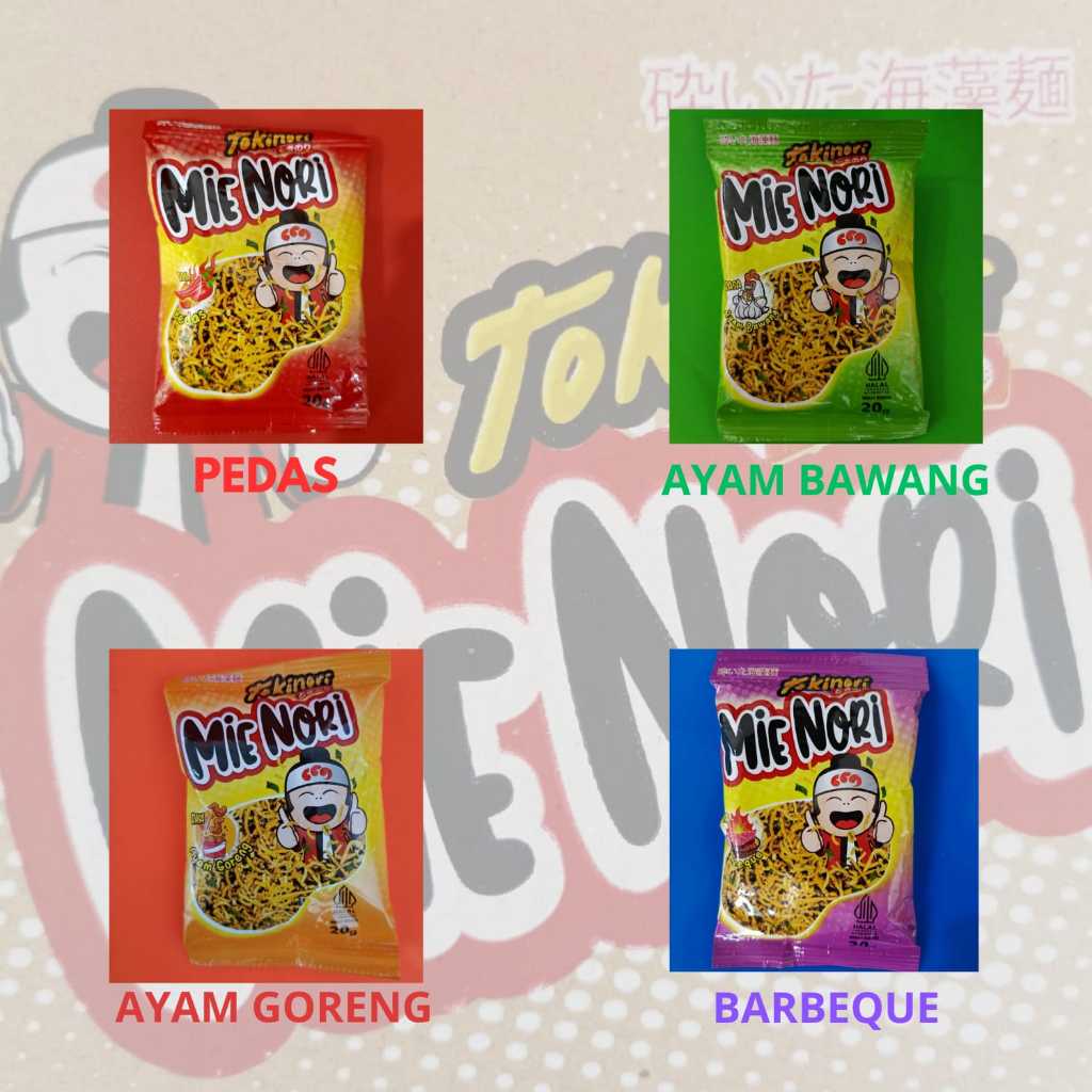 

MIE NORI TOKINORI | SNACK MIE NORI KEMASAN PRAKTIS | CEMILAN ENAK DAN PRAKTIS BERBAGAI VARIAN RASA