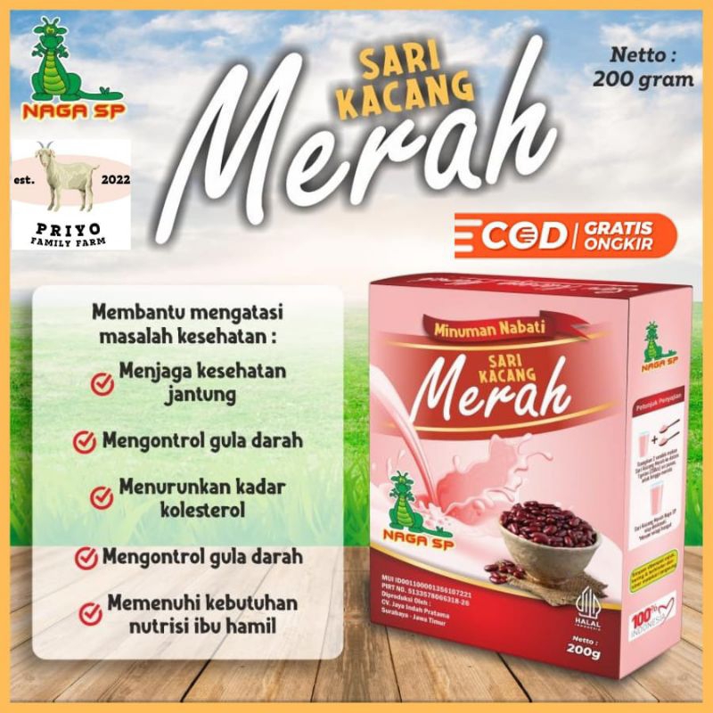 

Beli 2 Gratis 1 Minuman Sari Kacang Merah Asli Murni Naga SP 200g Original Tinggal Seduh