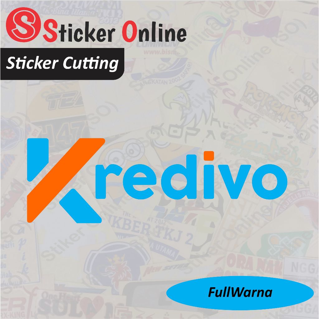 Stiker Logo Kredivo | Sticker Cutting Kredivo Motor Mobil