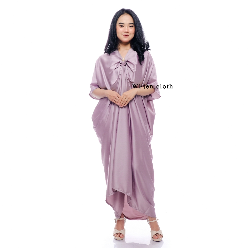 Kaftan wanita polos elegant Armani Silk seperti Maxmara bukan Saten Velvet- kaftan hari raya kaftan 