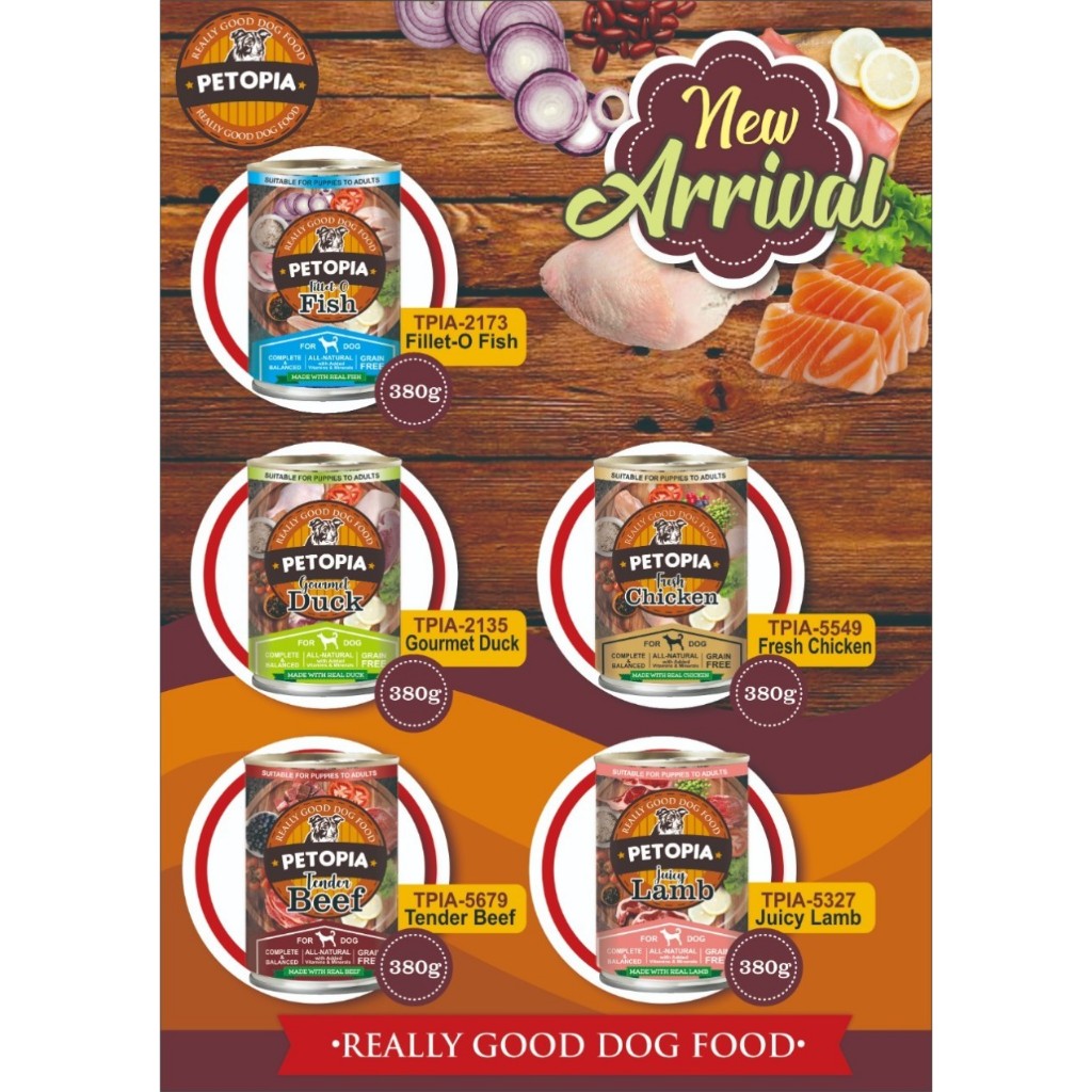 Petopia 380g Dog Canned Food Wet Dog Food Makanan Basah Kaleng