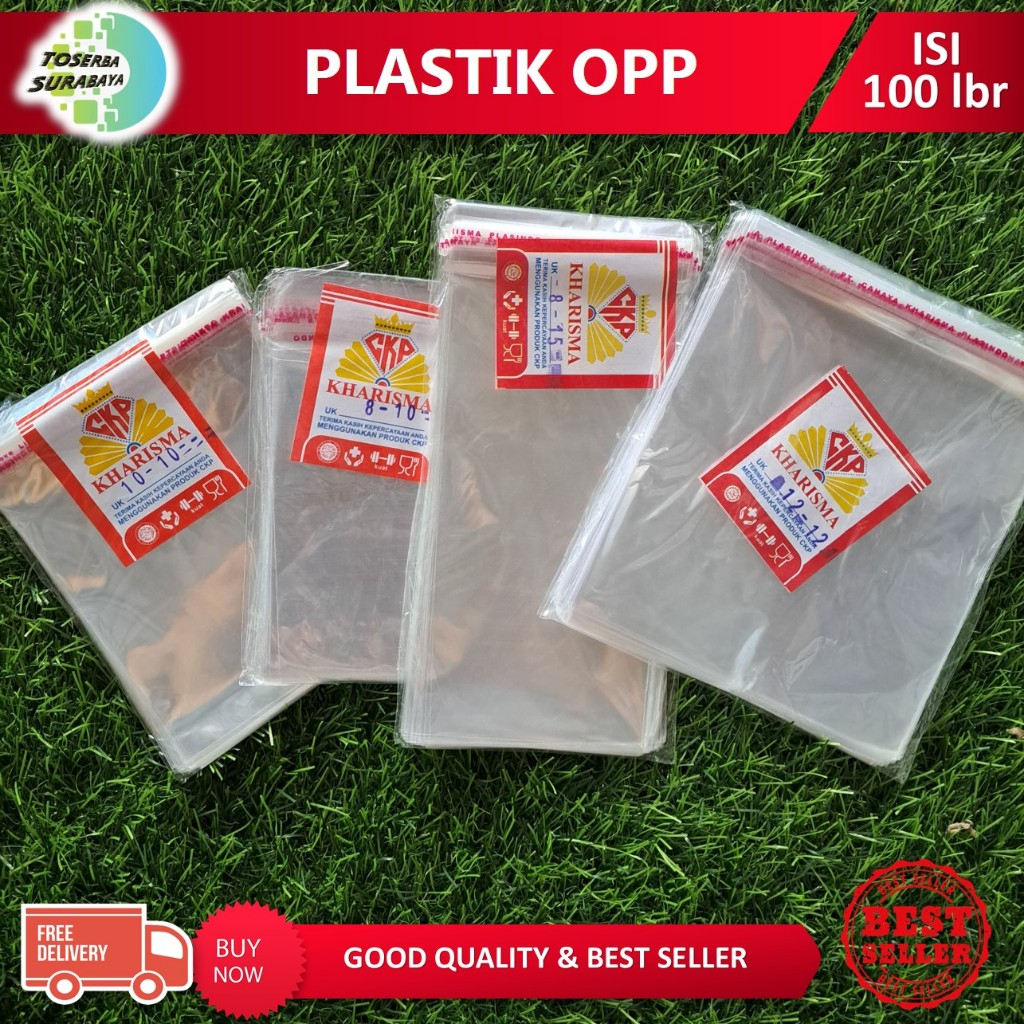 Plastik OPP Bening Aneka Ukuran HARGA MURAH (Per Pack isi 100 lembar)