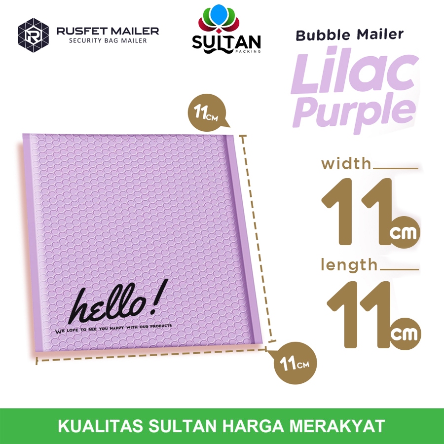 

AMPLOP BUBBLE MURAH | POLYBUBBLE MURAH LIGHT PURPLE 11X11CM