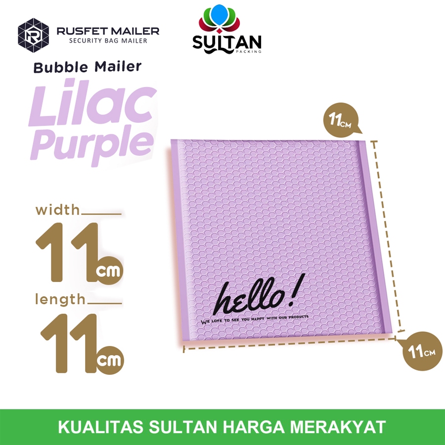 

AMPLOP BUBBLE MAILER MURAH | POLYBUBBLE MURAH LIGHT PURPLE 11X11CM