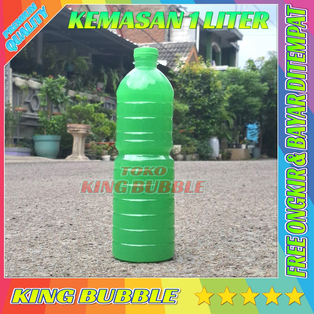 Mainan anak gelembung sabun / Balon sabun super jumbo hijau 1 liter