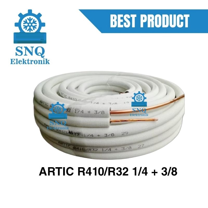 Pipa AC Artic R410/R32 1/2 PK, 3/4 PK dan 1 PK ukuran pipa 1/4 + 3/8 / Selang AC kompatibel untuk se