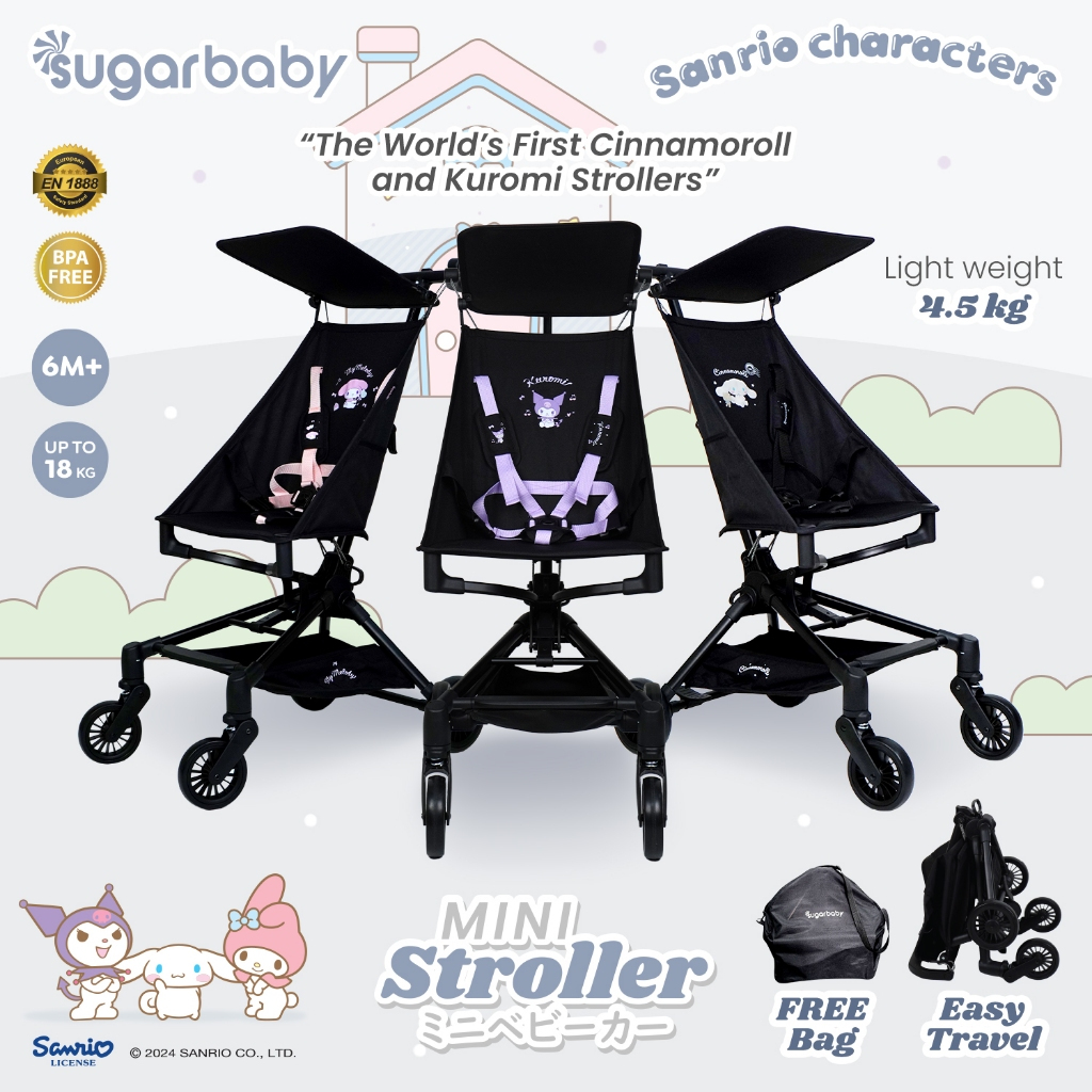 Makassar - Sugarbaby Mini Stroller Sanrio Collection/Kereta Dorong Bayi Lipat/Folded Stroller/Stroll