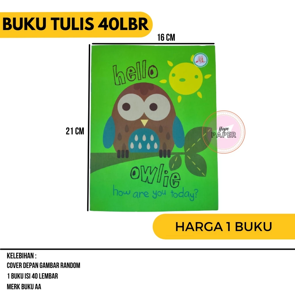 

[PROMO OPENING] Buku Tulis Sekolah Murah 38 Lembar