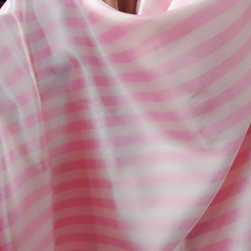 kain baby silk motif salur pink soft - kain baby silk motif - kain silk motif - kain silk - zkt