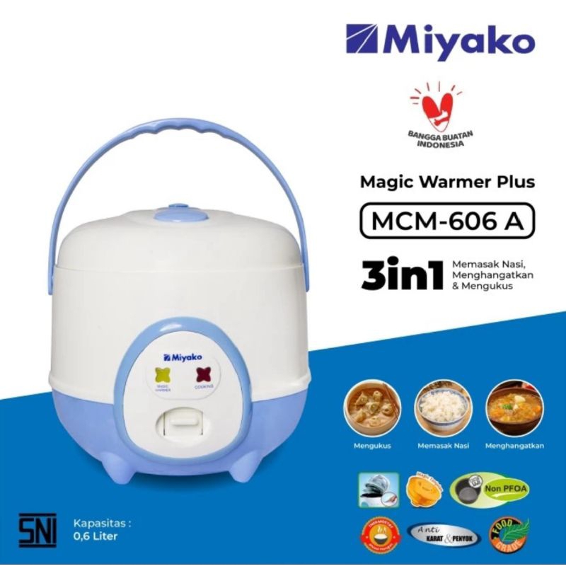 Magic com Miyako MCM-606A / mcm-606B / penanak nasi miyako MCM 606A