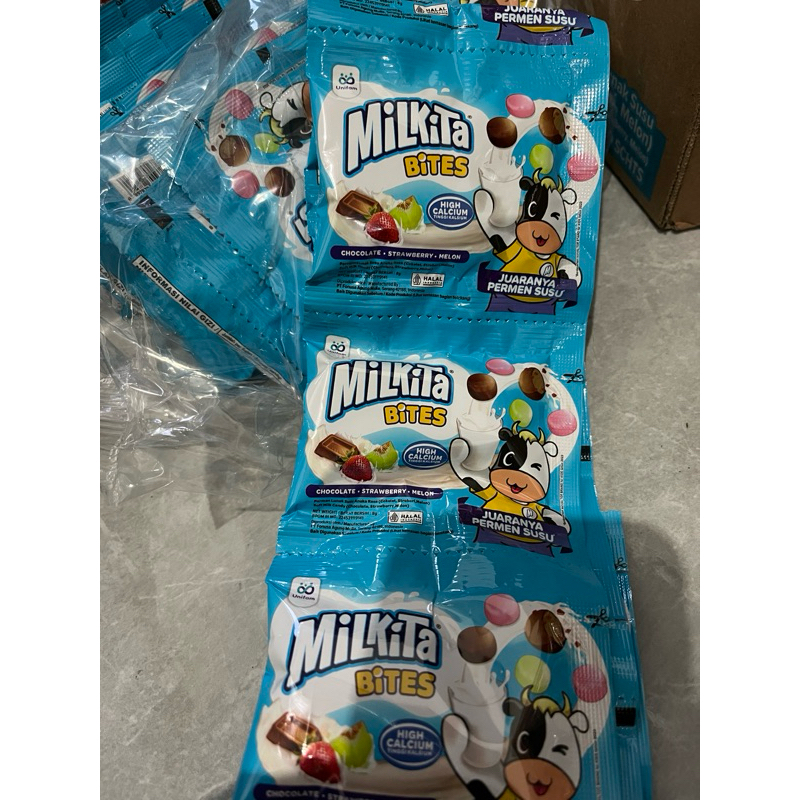 

PERMEN SUSU MILKITA BITES RENCENG isi 10sachet