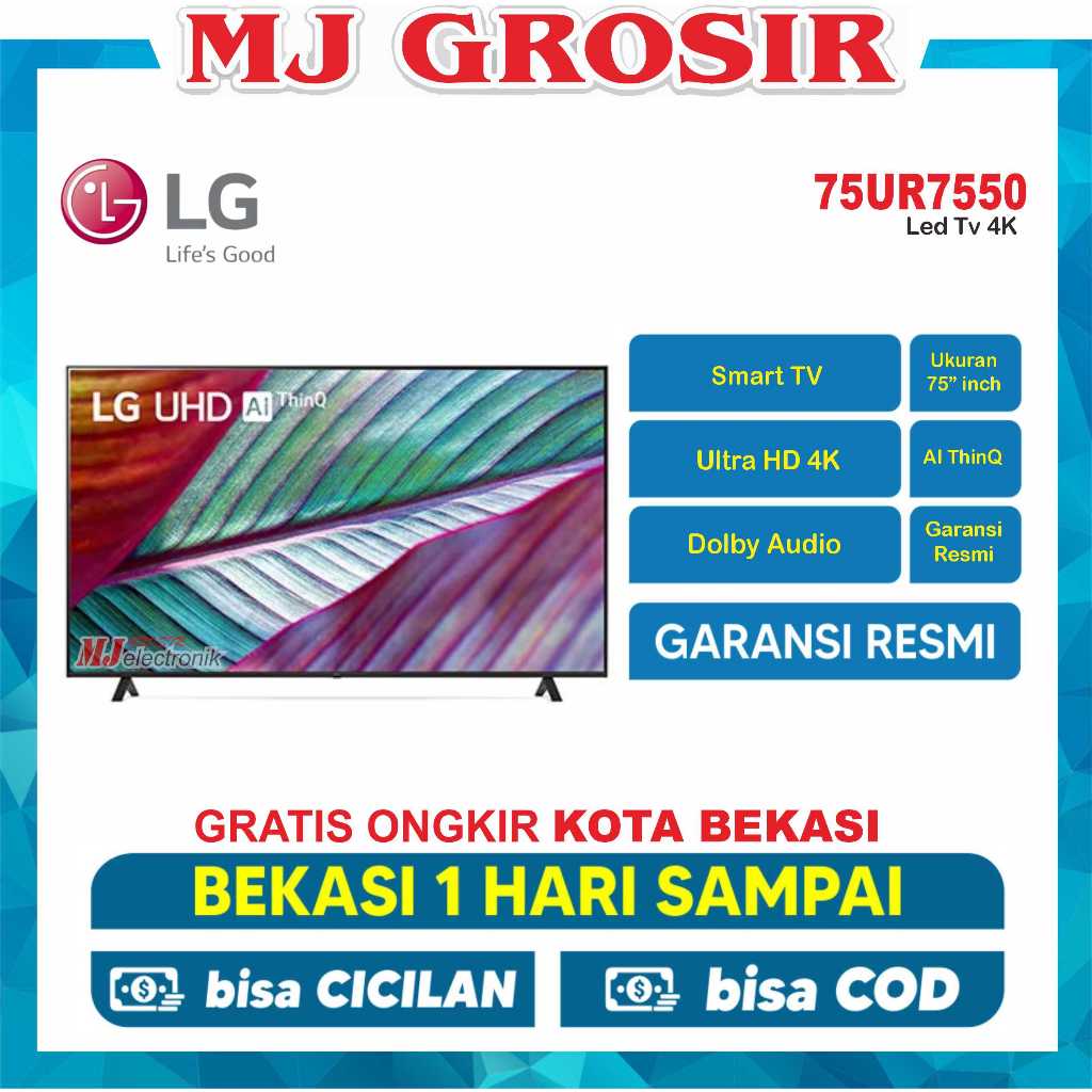 LED TV LG 75 UR 7550 75 INCH SMART TV LED TV 75UR7550PSC 4K
