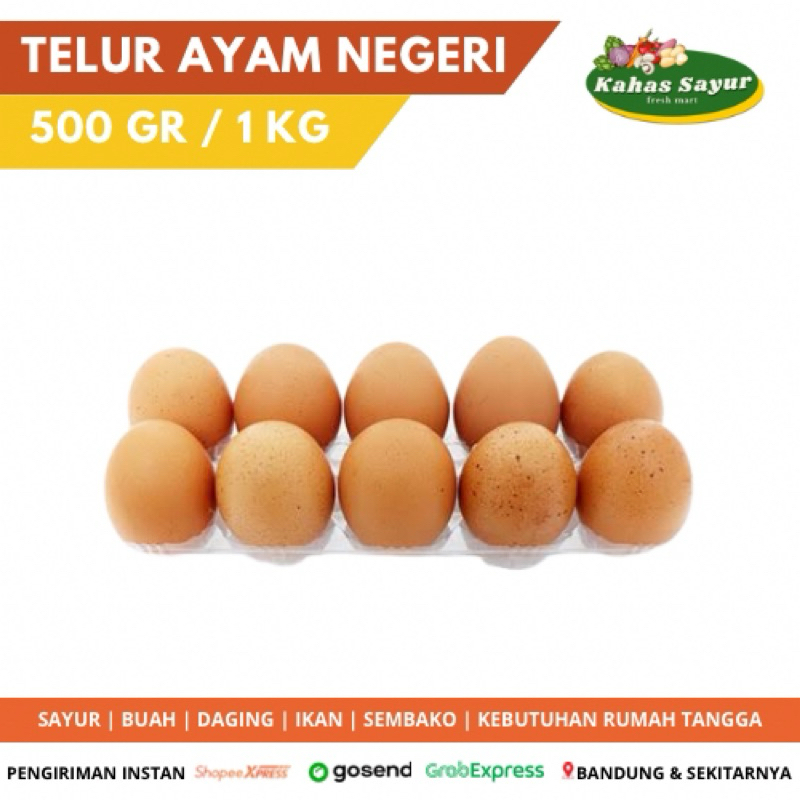 

Telur Telor Ayam Negeri 500 gr / 1 Kg