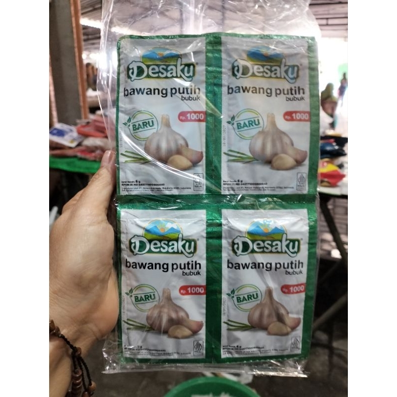 

(2R/24pcs) desaku bawang putih bubuk kemasan 6gr